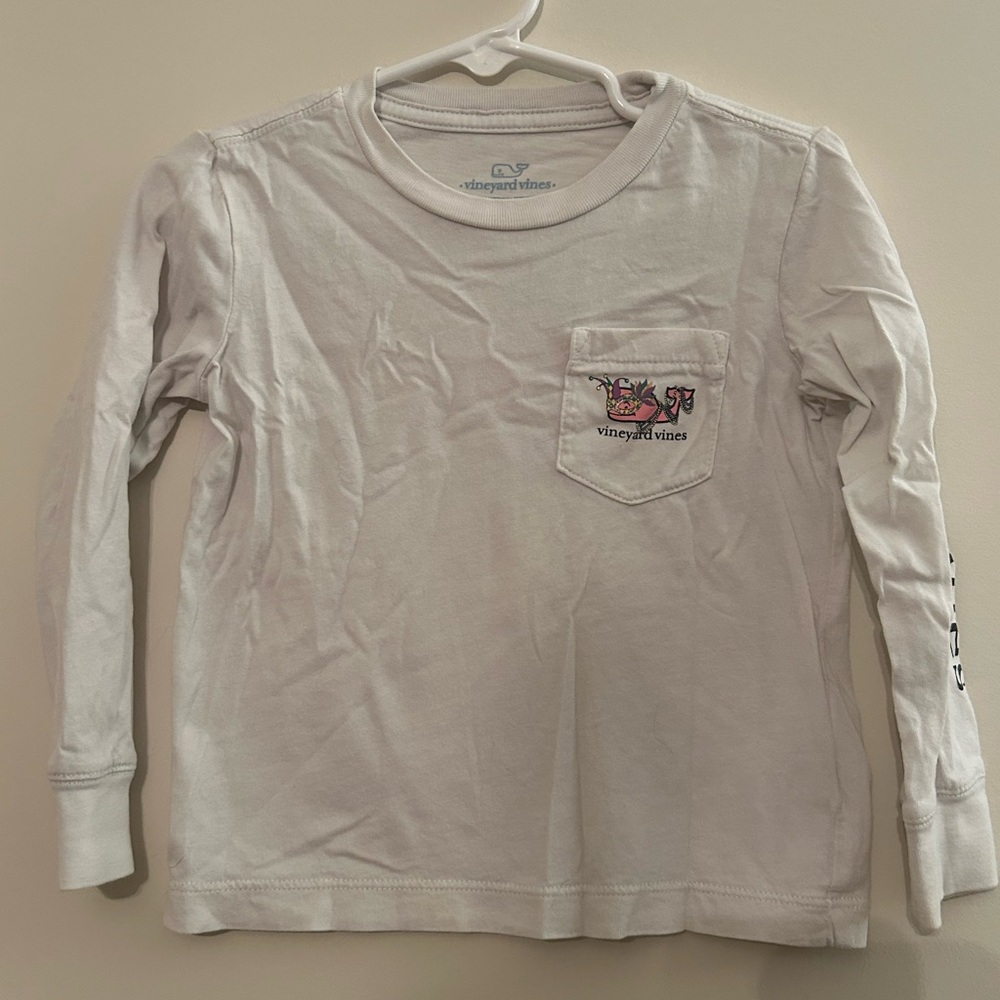 Vineyard Vines Kids 2T Mardi Gras Whale Long Sleeve T Shirt Beads Masquerade